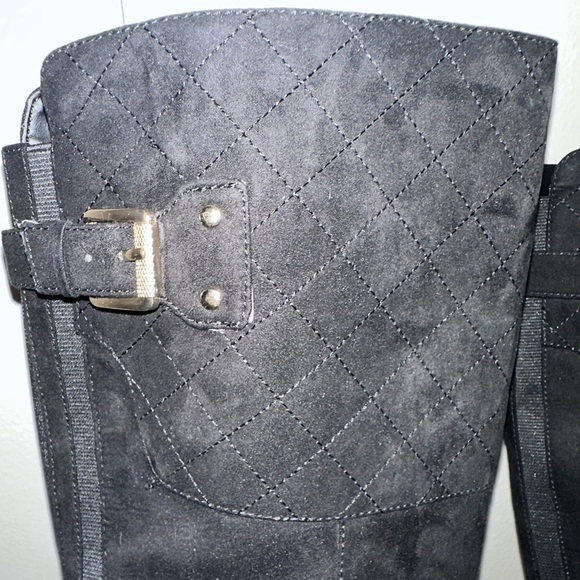 Guess Black Quilted Over the Knee Boots - Picture 3 of 12
